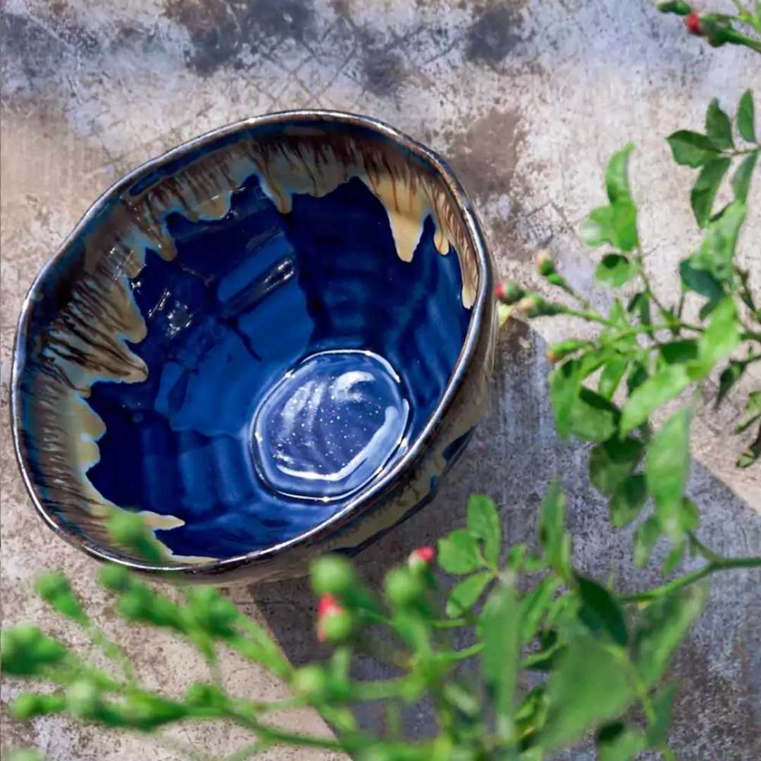 Gulchandani Snow Melt Textured Soup Ceramic Soup Bowl | – Amalfiee