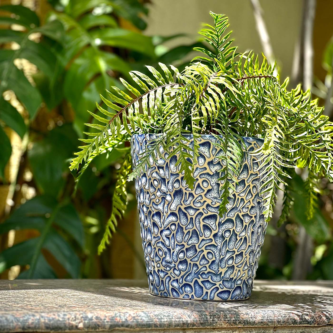 Garden Gleams Blue Planter Pot