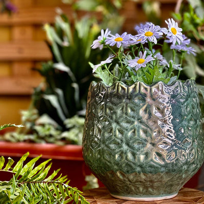 Garden Gleams Green Planter Pot