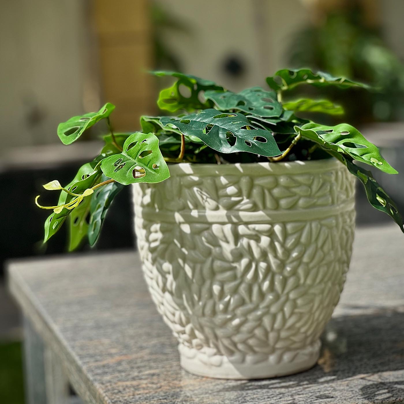 Garden Gleams Big White Planter Pot