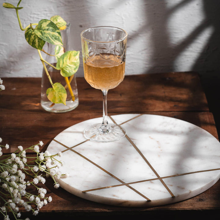 Marbluxe Wabi-Sabi Circular Chopping and Serving Board