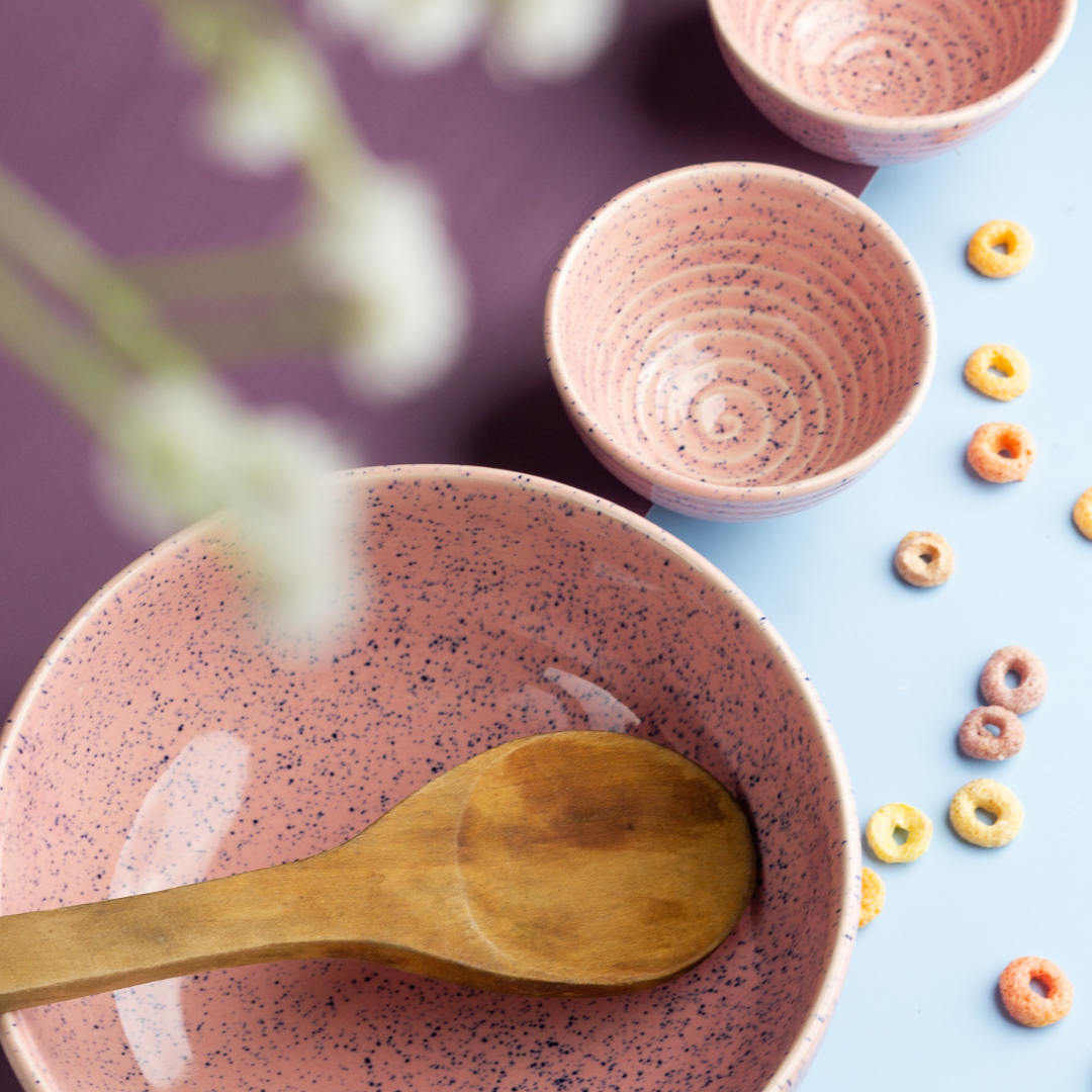 Roseate Premium Ceramic 8" Serving Bowls