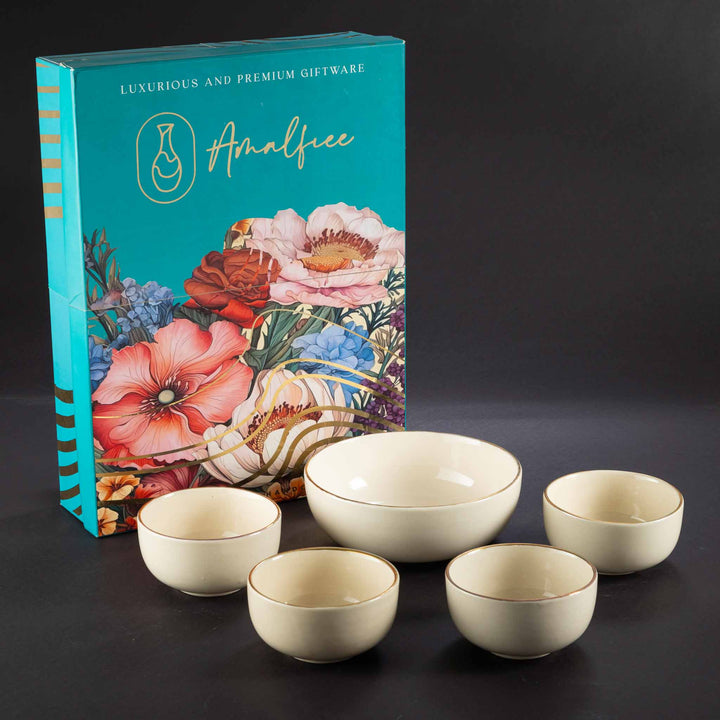 Noor 24K Gold Premium Ceramic Bowls Luxury Gift Box