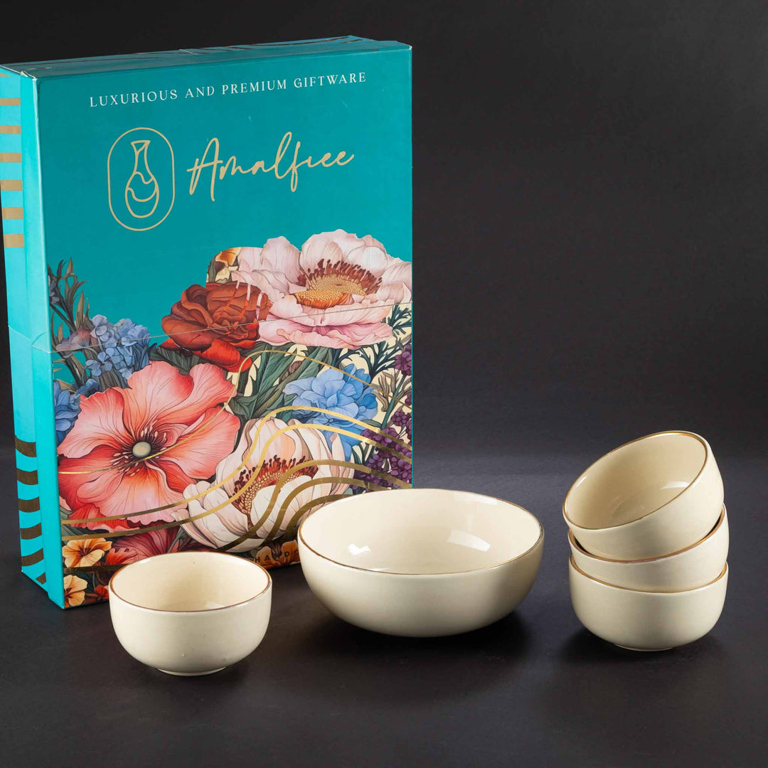Noor 24K Gold Premium Ceramic Bowls Luxury Gift Box