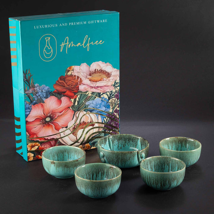 Peppermint Premium Ceramic Soup Bowls Luxury Gift Box