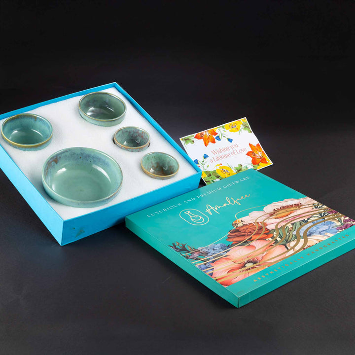 Peppermint Premium Ceramic Bowls Luxury Gift Box