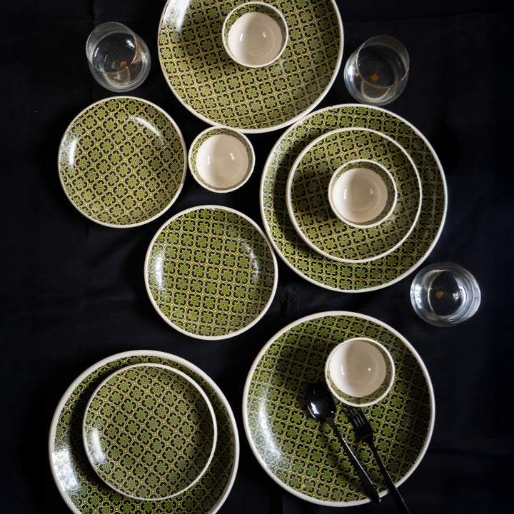 Aneeza Printed Ceramic Dinner Set of 12 pcs