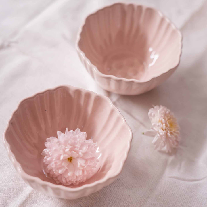 Blush Pink Artisanal Ceramic Portion Bowl