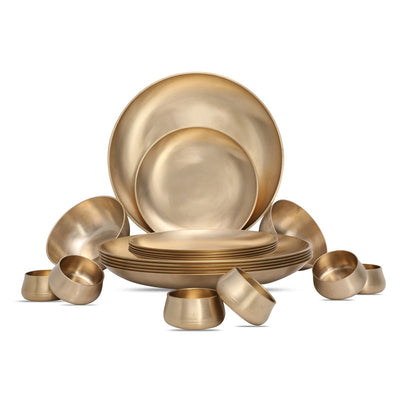 Kansa Premium Brassware Dinner Set of 24pcs