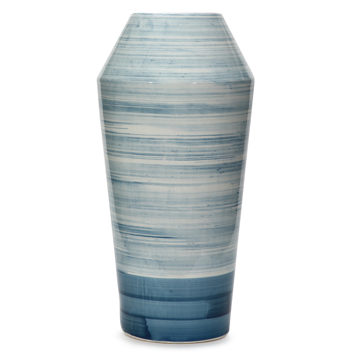 Amalfiee Studio Pottery Handmade Ceramic Blue Spiral Vase