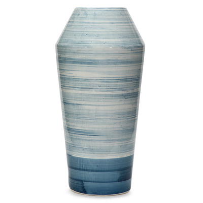 Amalfiee Studio Pottery Handmade Ceramic Blue Spiral Vase