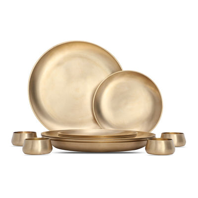 Kansa Premium Brassware Dinner Set of 12pcs