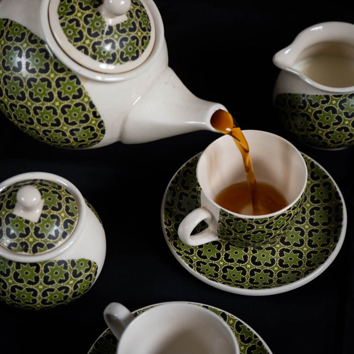 Aneeza Printed Ceramic Tea Set of 7 pcs