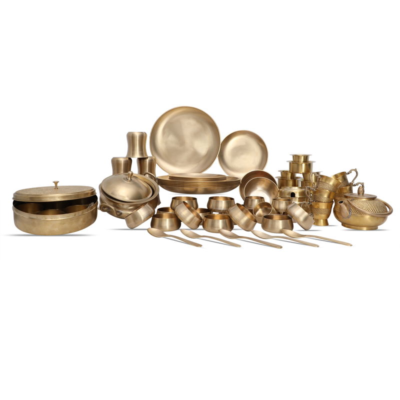Kansa Premium Bronze Royal Dinner Set of 71pcs