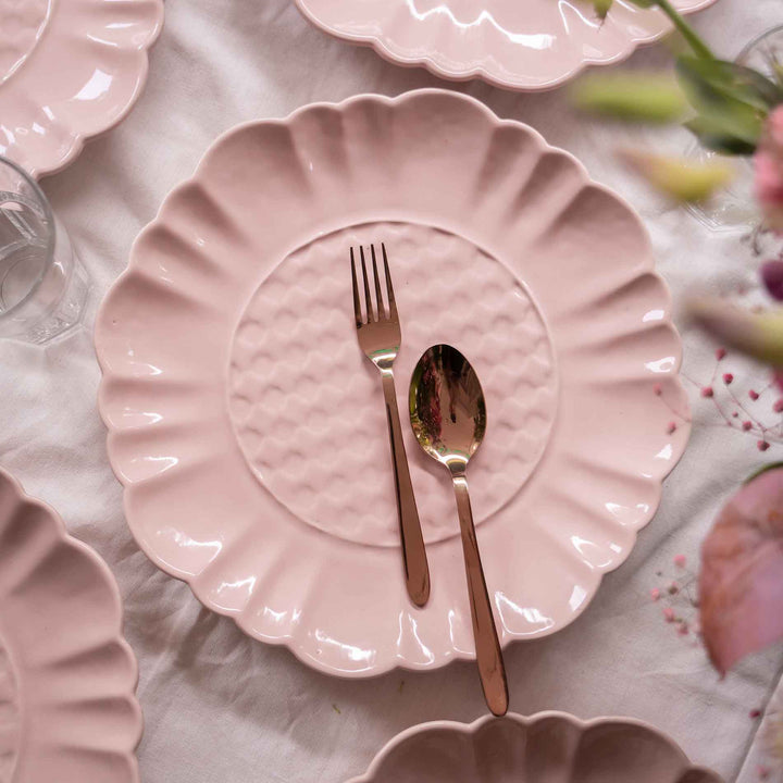 Blush Pink Artisanal Ceramic Dinner Plates