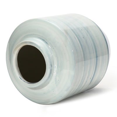Amalfiee Studio Pottery Handmade Small Ceramic Blue Spiral Vase