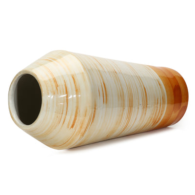 Amalfiee Studio Pottery Handmade Ceramic Orange Spiral Vase