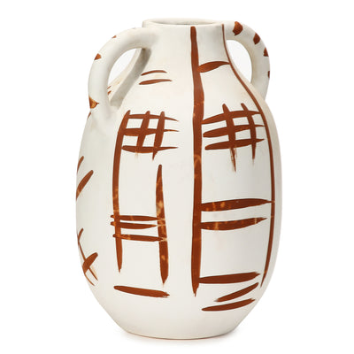 Amalfiee Studio Pottery Handmade Off White Terracotta Vase