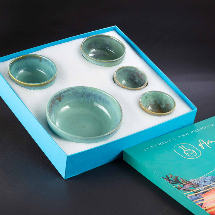Peppermint Premium Ceramic Bowls Luxury Gift Box