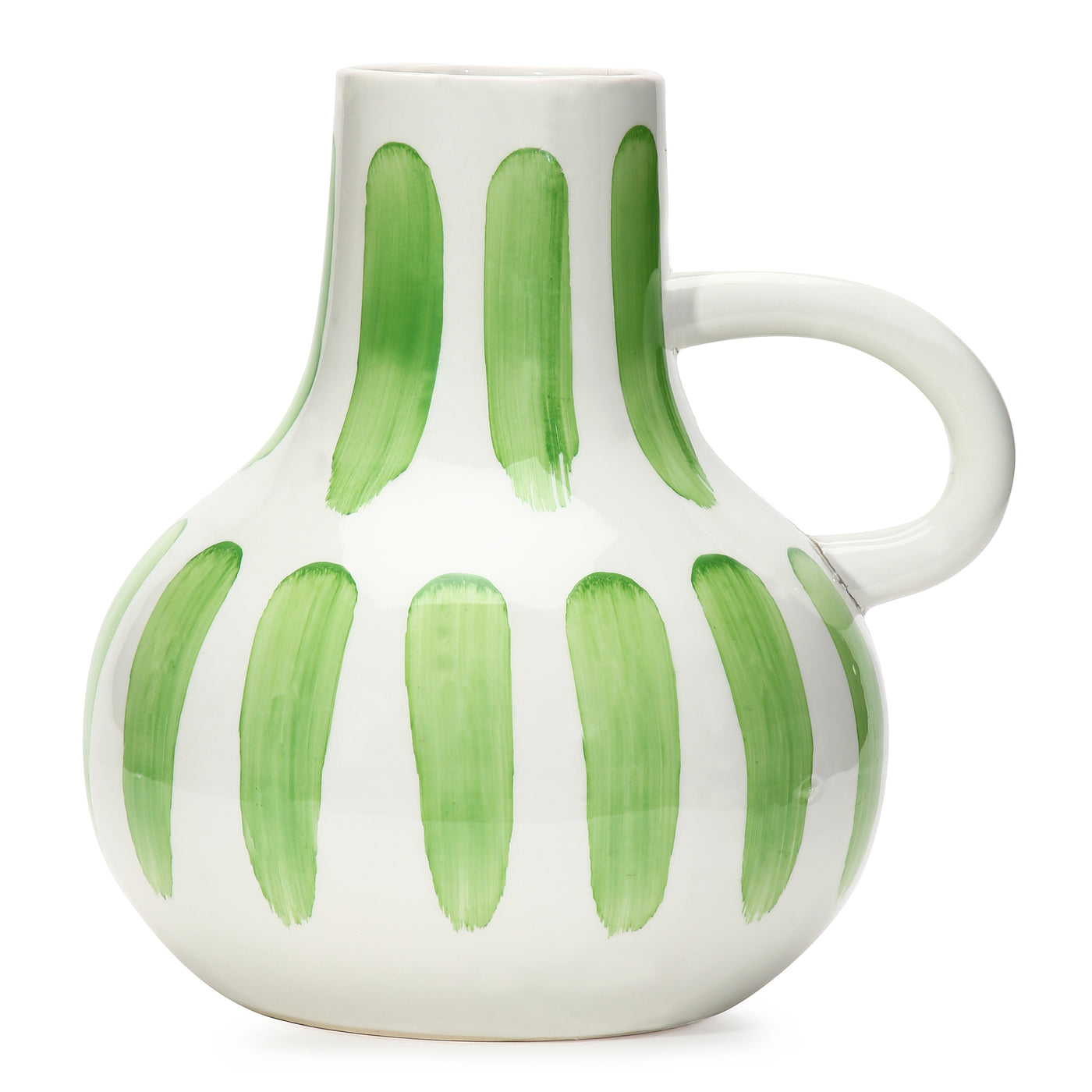 Amalfiee Studio Pottery Handmade Ceramic Green Bottle Vase