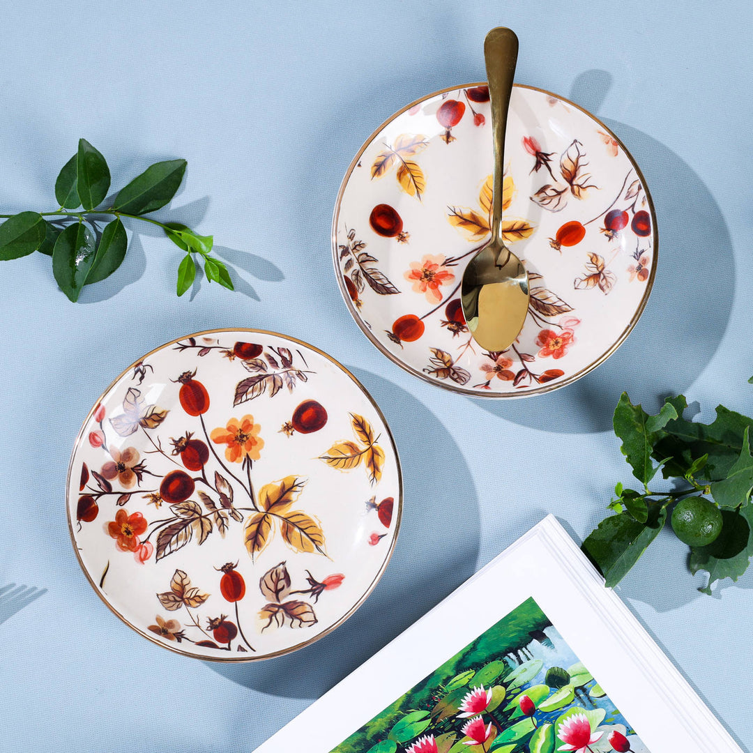 Anaara Floral Printed Dinner Set of pcs – Amalfiee Ceramics