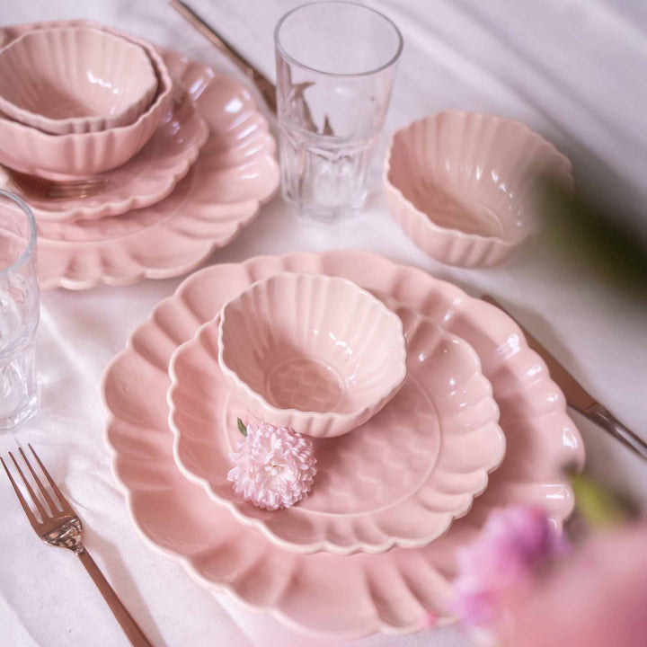 Blush Pink Artisanal Dinner Set of 8 pcs