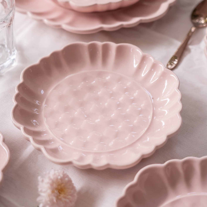 Blush Pink Artisanal Ceramic Quarter Plates