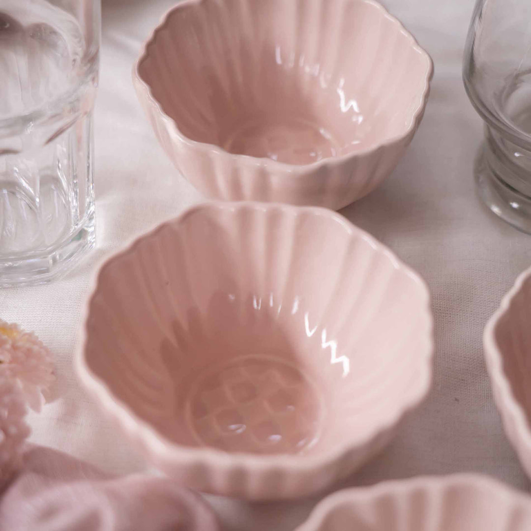 Blush Pink Artisanal Ceramic Portion Bowl