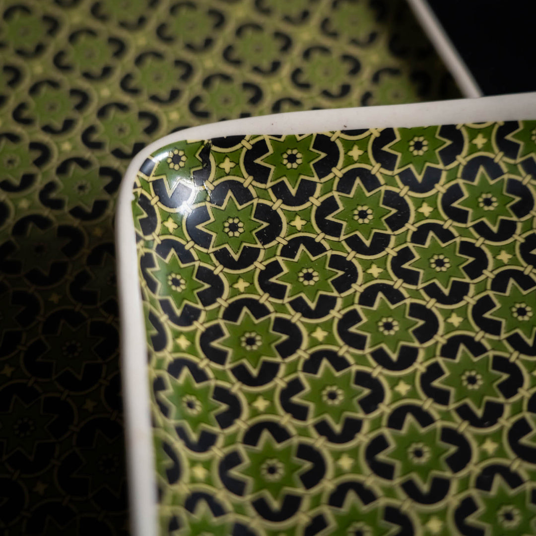 Aneeza Printed Ceramic Small Square Platter