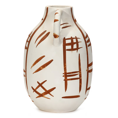 Amalfiee Studio Pottery Handmade Off White Terracotta Vase