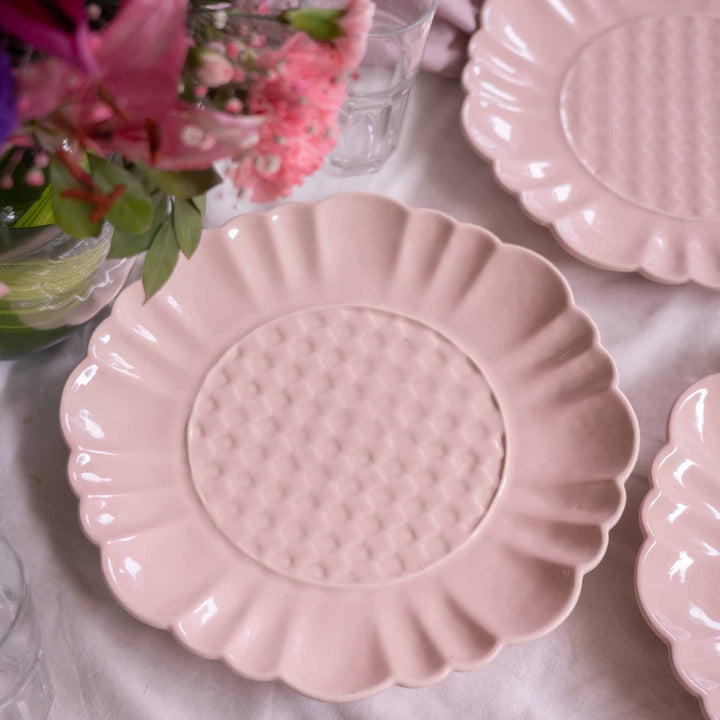 Blush Pink Artisanal Ceramic Dinner Plates