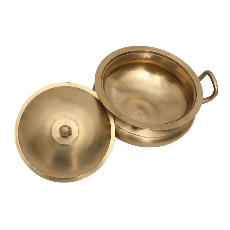 Kansa Premium Bronze Tureen Serving pot/ Handi with lid