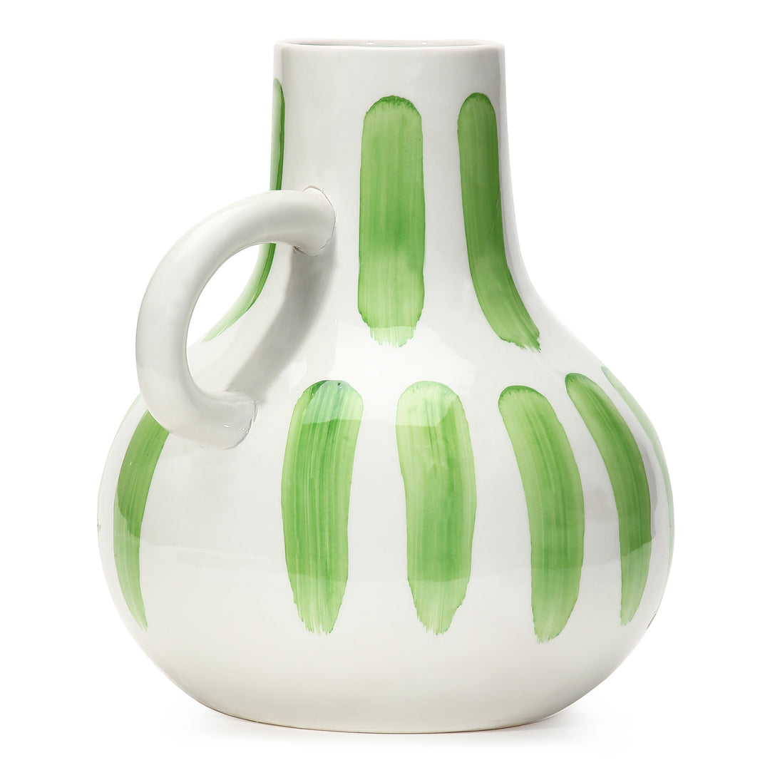 Amalfiee Studio Pottery Handmade Ceramic Green Bottle Vase