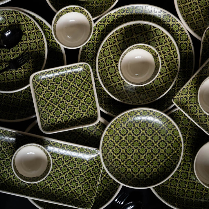 Aneeza Printed Ceramic Full Dinner Set of 56 pcs