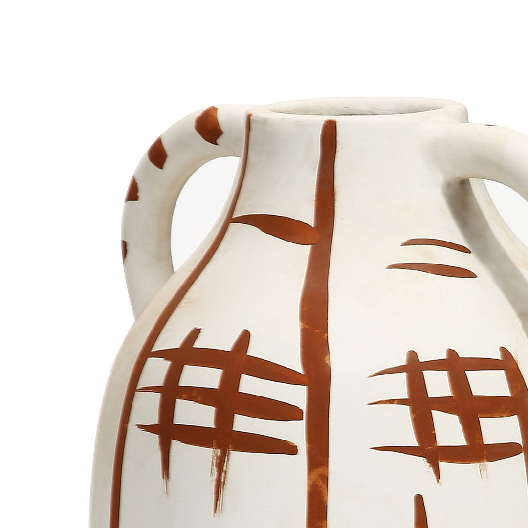 Amalfiee Studio Pottery Handmade Off White Terracotta Vase