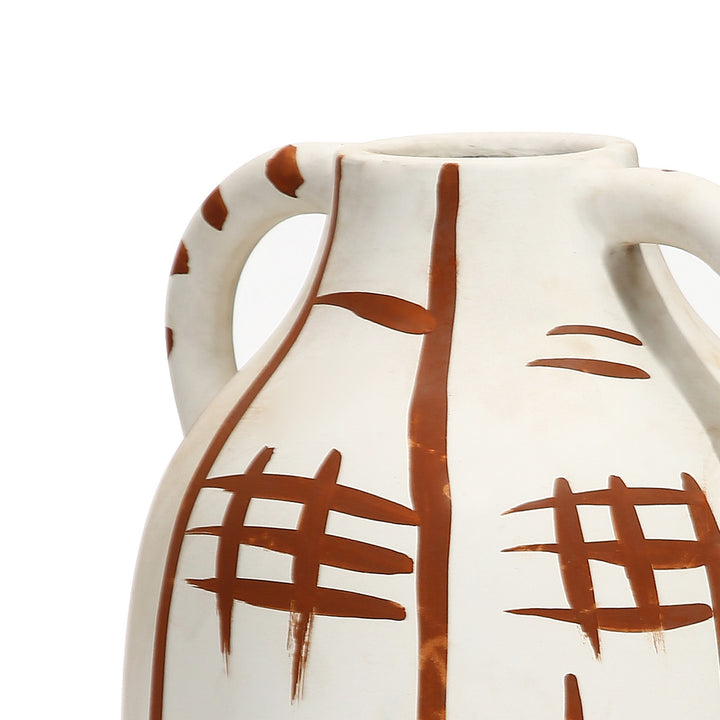 Amalfiee Studio Pottery Handmade Off White Terracotta Vase