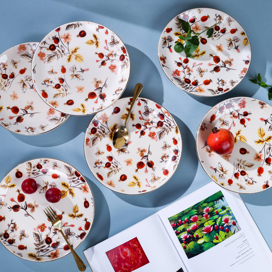 Anaara Floral Printed Quarter Plates