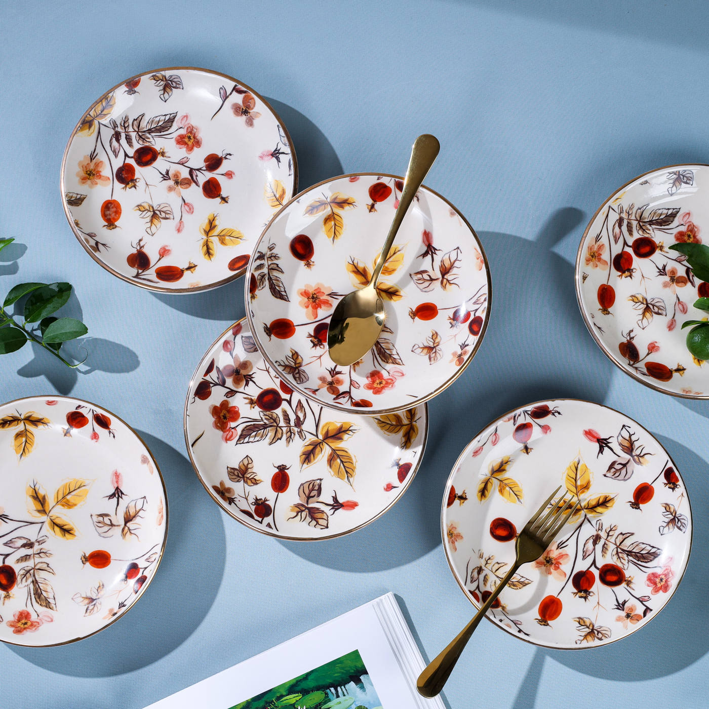 Anaara Floral Printed Dinner Set of 36 pcs