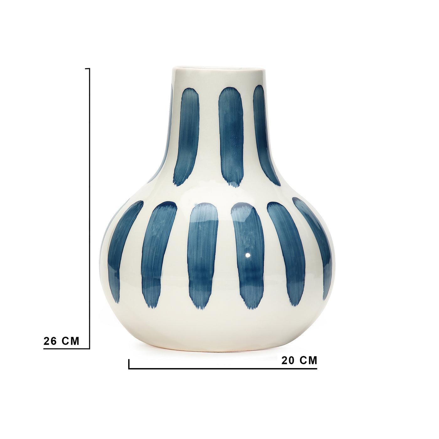 Amalfiee Studio Pottery Handmade Ceramic Blue Bottle Vase