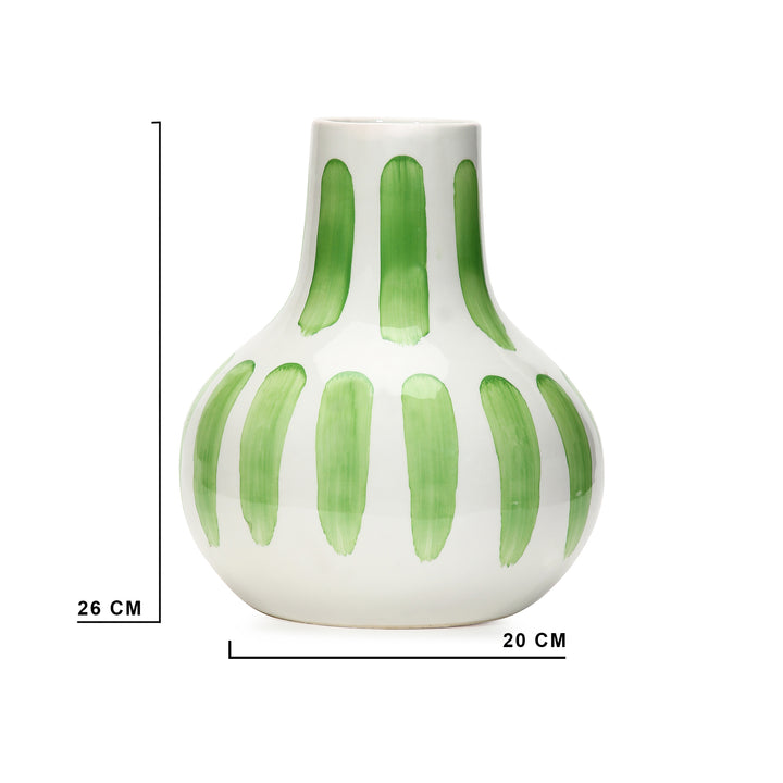 Amalfiee Studio Pottery Handmade Ceramic Green Bottle Vase