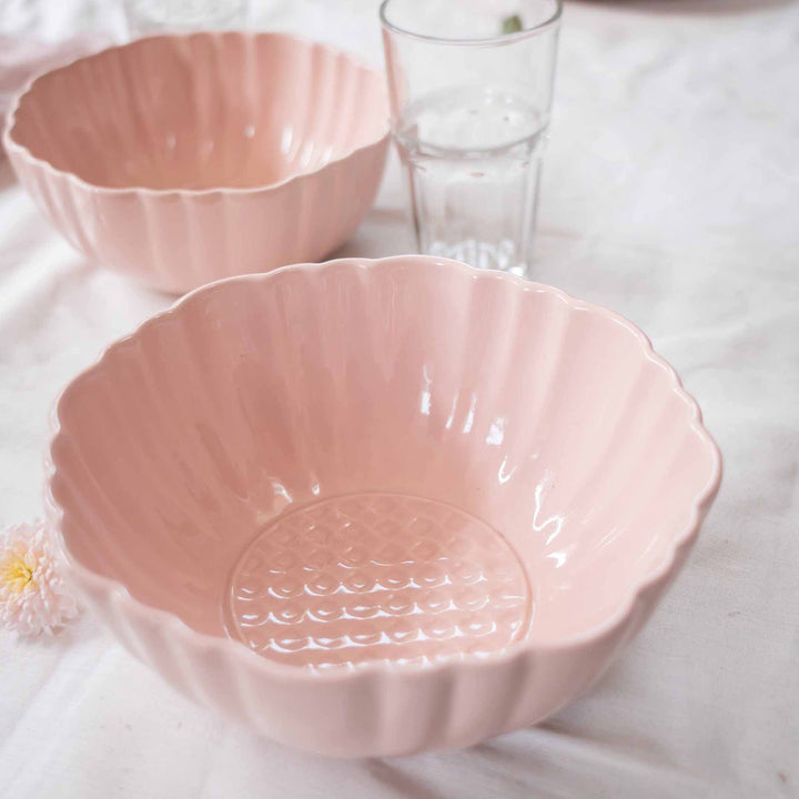 Blush Pink Artisanal Ceramic Dinner Set of 28 pcs