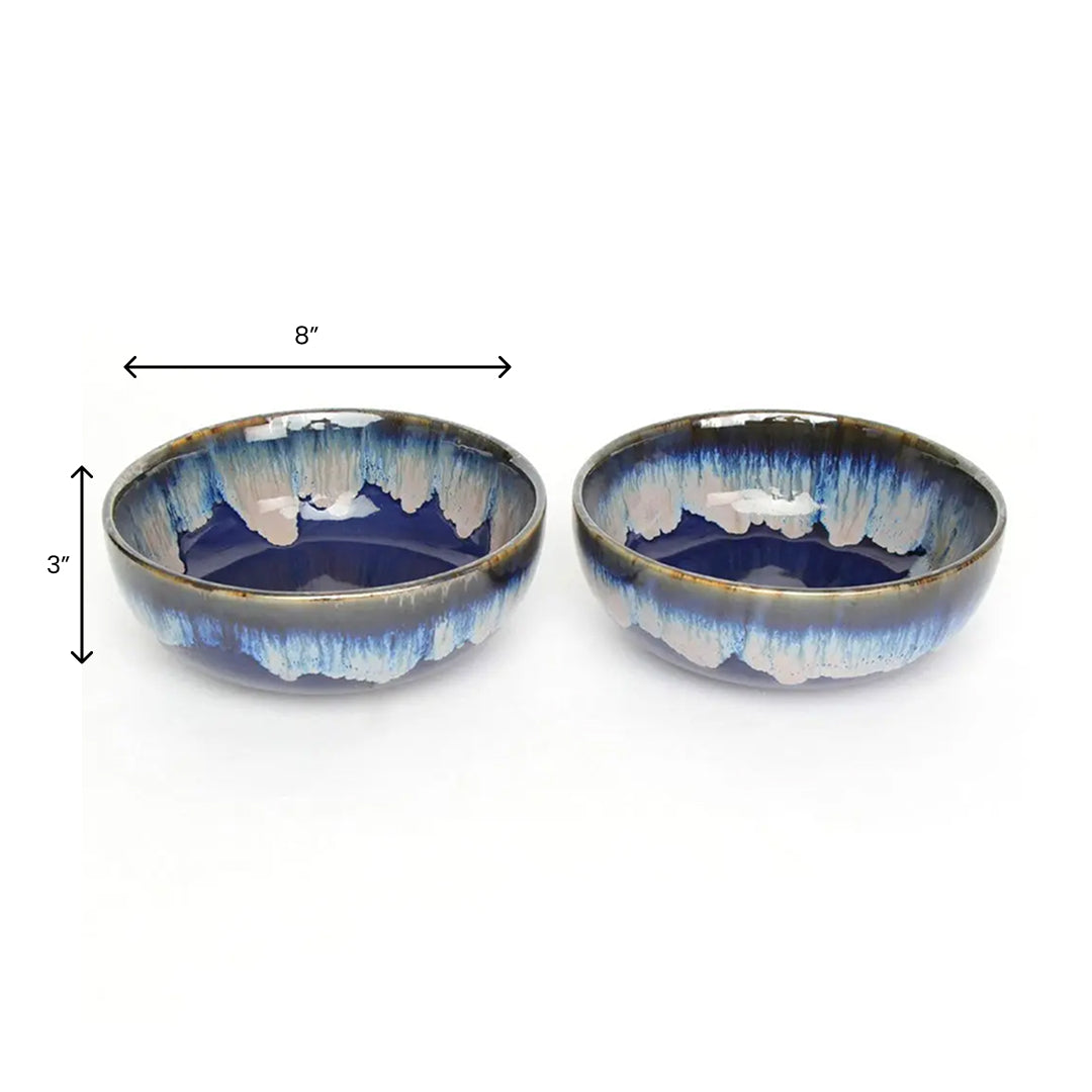 Gulchandani Ceramic Round Serving Bowl Set of 2
