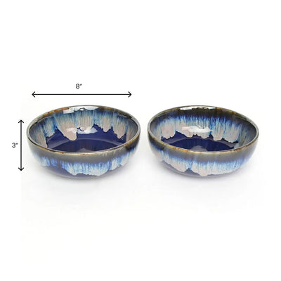 Gulchandani Ceramic Round Serving Bowl Set of 2
