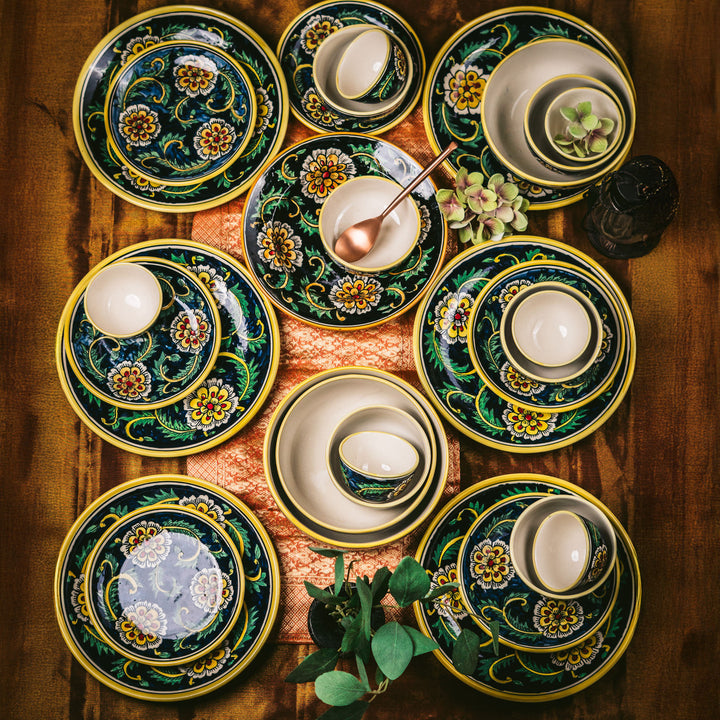 Marigold Handpainted Floral Ceramic Dinner Set of 36 pcs