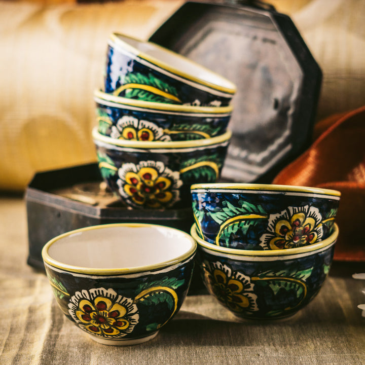 Marigold Handpainted Floral Ceramic Portion Bowl