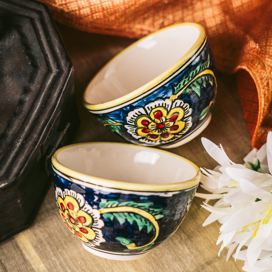 Marigold Handpainted Floral Ceramic Portion Bowl