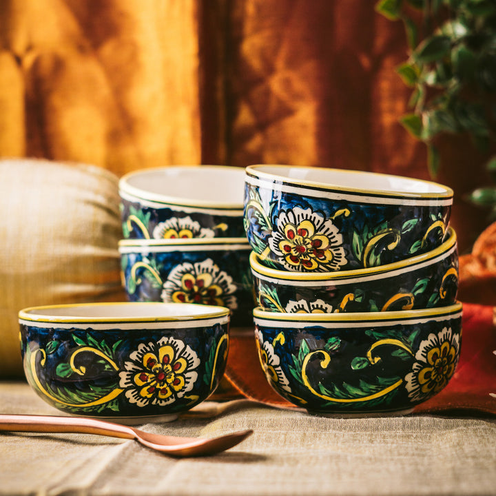 Marigold Handpainted Floral Ceramic Dinner Set of 28 pcs