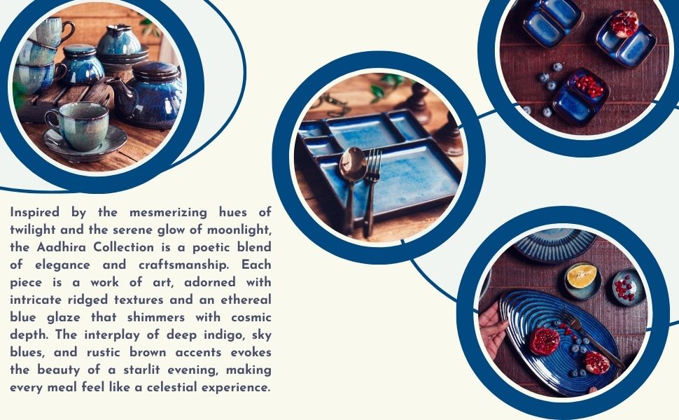 Aadhira Ceramic Dinner Set of 21 pcs