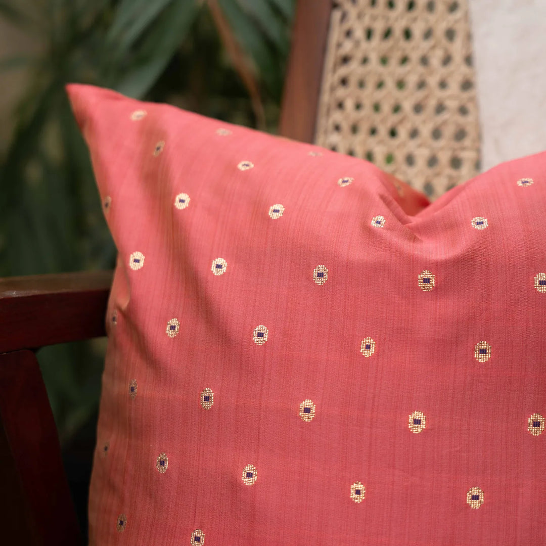 Agni Pastel Red Aashiyana Cushion Cover