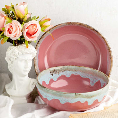 Amalfiee Handmade Premium 7" and 8"  Rouge Serving Bowl Amalfiee Ceramics